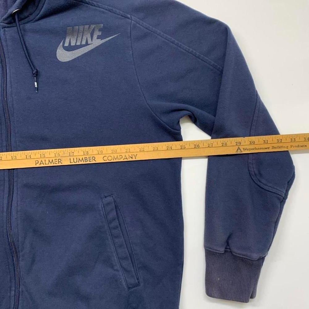 Y2k Nike Zip-ul Navy Hoodie Faded Sleeve Size XL‎ - Picture 4 of 8